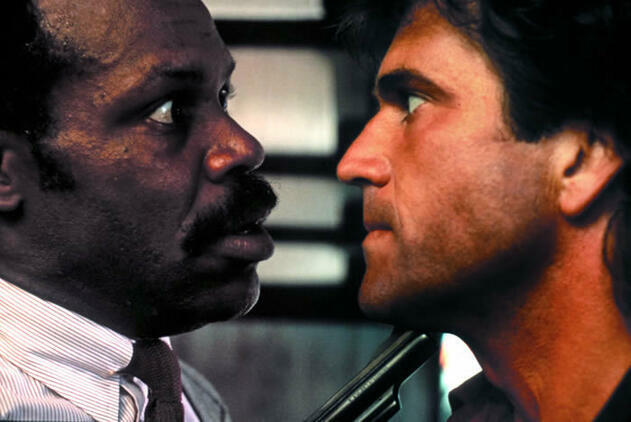(Danny Glover and Mel Gibson in Lethal Weapon)