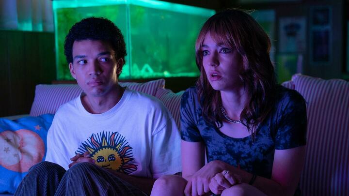 (Justice Smith and Brigette Lundy Paine in I Saw the TV Glow)