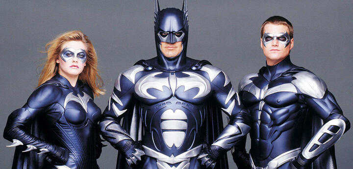 (Alicia Silverstone George Clooney and Chris O'Donnell in Batman & Robin)